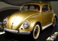 VW Beetle painted gold.