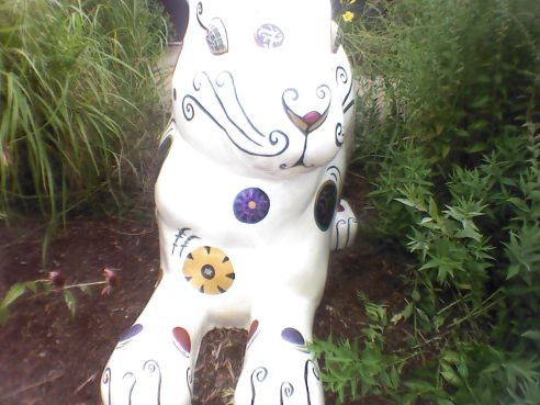 In this portrait, the five-year-old somehow cut off the ears. 