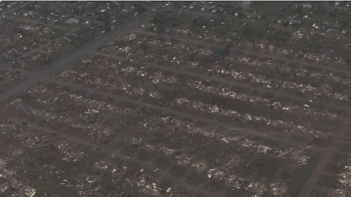 Aerial view of the devastation in Moore, OK. (Photo: KFOR)