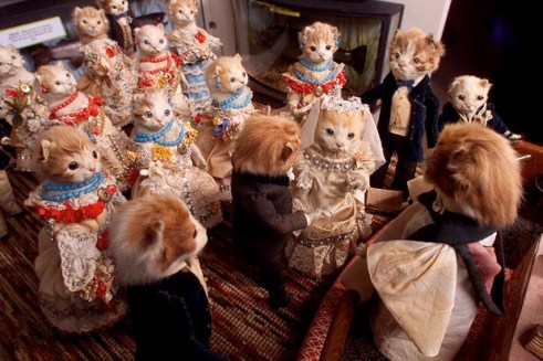 Walter Potter's Kittens Wedding, circa 1890. (Via EBTPearce on Tumblr)