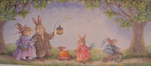 When my daughter was a baby, she had trouble falling asleep. In a burst of creativity fueled by abject desperation, Daddyo made up a song about the wallpaper in her bedroom. This wallpaper. (Photo: Shala Howell)