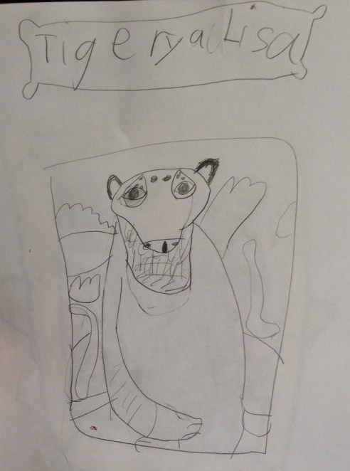 Tigery A Lisa (Artwork: The Eight-Year-Old Howell, based on Leonardo da Vinci's Mona Lisa)