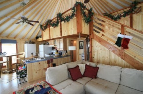Lofts are a popular option in residential yurts. (Photo: Fortress Yurts)