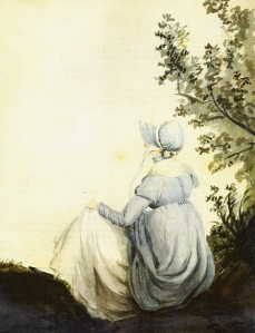 Cassandra Austen's portrait of her sister, Jane. (Image via JASNA)