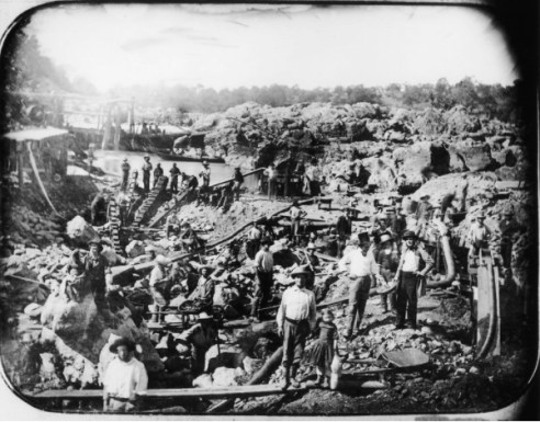 "Mining Scene on the American River, c 1852" by George Johnson. (Photo courtesy of 