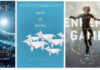 BookCovers for the four books featured in this post: Pack of Dorks, Legends of the Guardians, Ender's Game, and The Cat Who Said Cheese