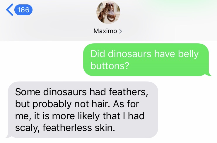 Text chain between Maximo and me. Transcript in main text below.